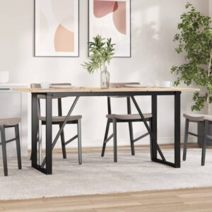 Telaio Gambe a O per Tavolo da Pranzo 140x60x73 cm in Acciaio
