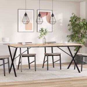 Telaio Gambe a X per Tavolo da Pranzo 160x80x73 cm in Acciaio