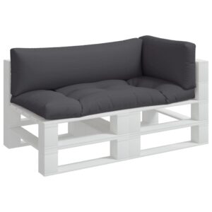 Cuscini per Pallet 3 pz Antracite in Tessuto