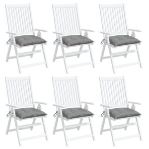 Cuscini per Sedia 6 pz Grigi 50x50x7 cm Tessuto Oxford