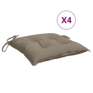 Cuscini per Pallet 4 pz Tortora 50x50x7 cm Tessuto Oxford