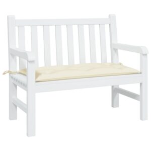 Cuscino per Panca da Giardino Crema 100x50x7 cm Tessuto Oxford