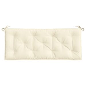 Cuscino per Panca da Giardino Crema 120x50x7 cm Tessuto Oxford