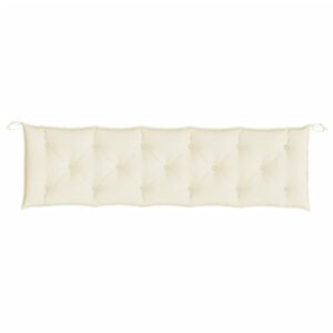 Cuscino per Panca Giardino Crema 180x50x7 cm in Tessuto Oxford