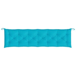 Cuscino per Panca da Giardino Turchese 200x50x7 cm in Tessuto