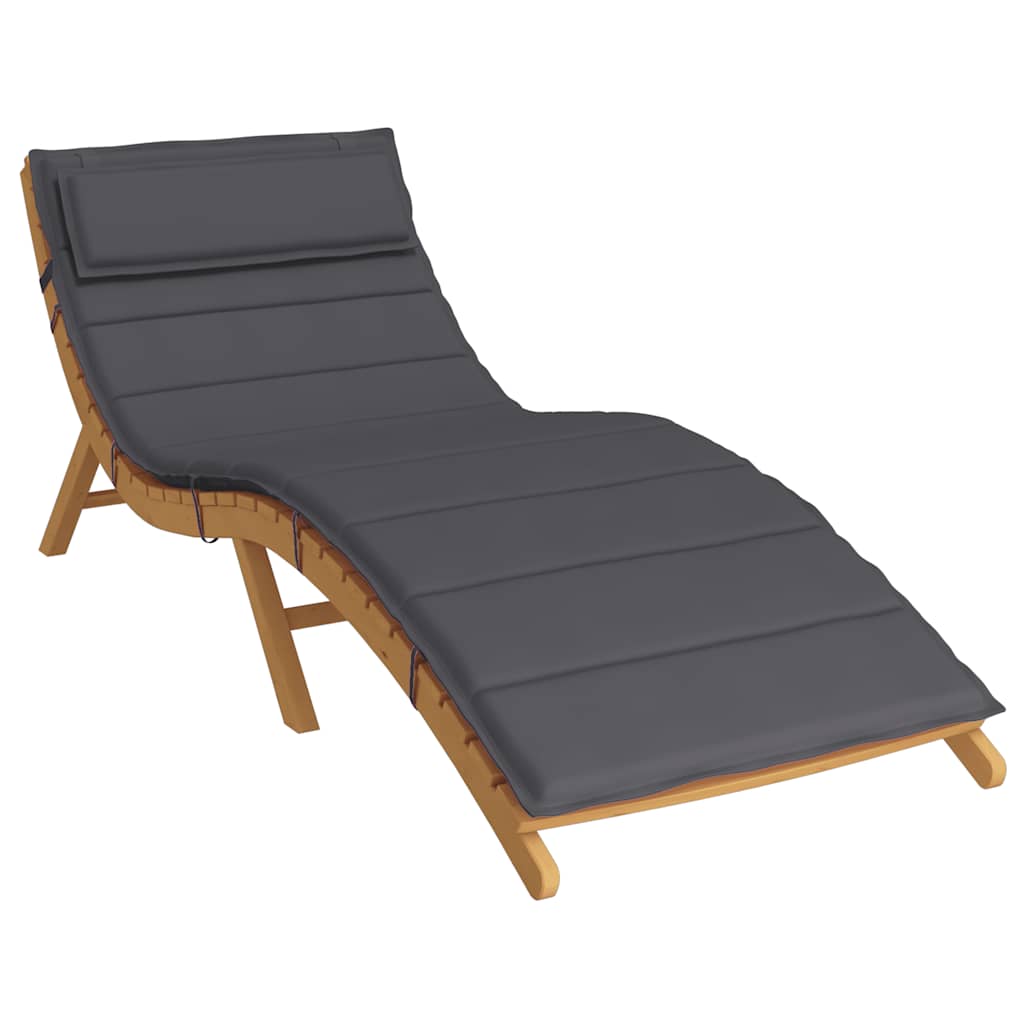 Cuscino per Lettino Antracite 180x60x4 cm in Tessuto Oxford