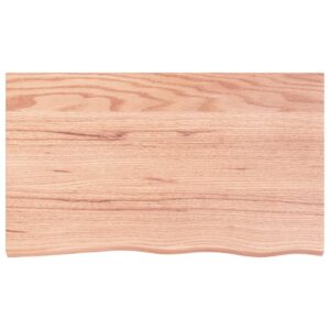 Ripiano Muro Marrone 100x60x(2-4) cm Massello Rovere Trattato