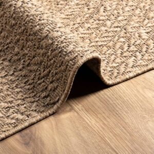 Tappeto ZIZUR 80x150 cm Aspetto Iuta per Interni ed Esterni