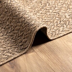 Tappeto ZIZUR 200x290 cm Aspetto Iuta per Interni ed Esterni