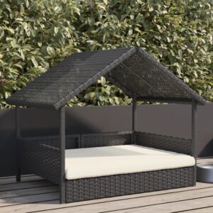 Cuccia per Cani con Cuscino in Polyrattan