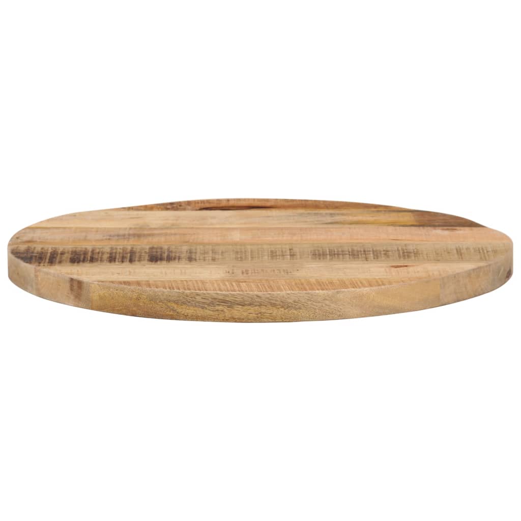 Piano per Tavolo Ø 50x1,5cm Rotondo Legno Massello Grezzo Mango