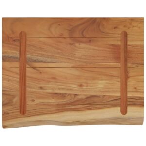 Mensola a Muro 40x30x2,5cm Rettangolare Legno Acacia Bordi Vivi
