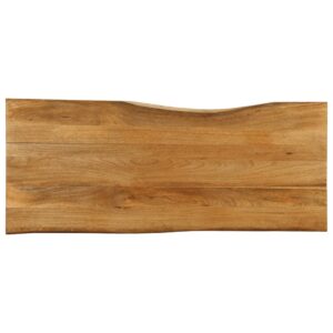 Piano Tavolo 140x60x2,5 cm Bordi Vivi in Legno Massello Mango