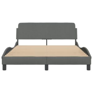 Giroletto senza Materasso Grigio Scuro 120x200 cm Tessuto