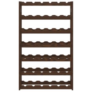 Portabottiglie per 42 Bottiglie Marrone Legno Massello di Pino