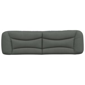 Cuscino Testiera Grigio Scuro 180 cm in Tessuto