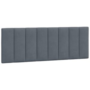 Cuscino Testiera Grigio Scuro 120 cm in Velluto