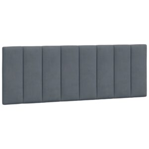 Cuscino Testiera Grigio Scuro 140 cm in Velluto