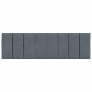 Cuscino Testiera Grigio Scuro 160 cm in Velluto