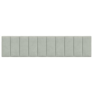 Cuscino Testiera Grigio Chiaro 200 cm in Velluto
