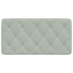 Cuscino Testiera Grigio Chiaro 100 cm in Velluto