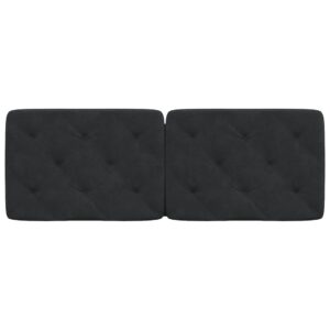 Cuscino Testiera Nero 120 cm in Velluto