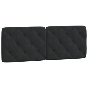 Cuscino Testiera Nero 140 cm in Velluto
