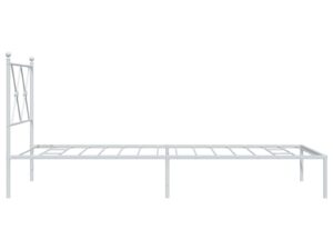 Giroletto con Testiera Metallo Bianco 90x200 cm