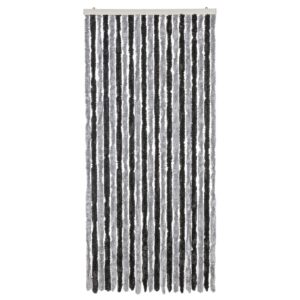 Tenda Antimosche Grigia e Nera 90x220 cm in Ciniglia