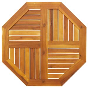 Piano per Tavolo 70x70x2 cm Ottagonale Legno Massello di Acacia