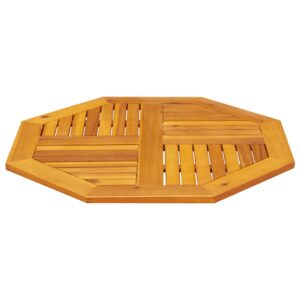 Piano per Tavolo 80x80x2,2 cm Ottagonale Legno Massello Acacia