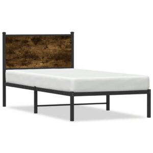 Giroletto senza Materaso in Metallo Rovere Fumo 90x200 cm