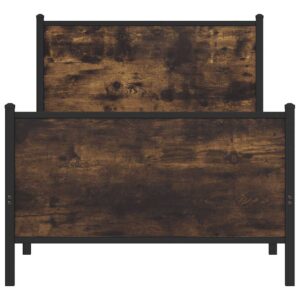 Giroletto senza Materaso in Metallo Rovere Fumo 80x200 cm