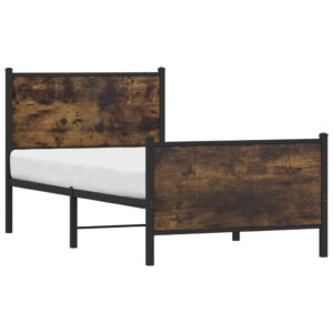 Giroletto senza Materaso in Metallo Rovere Fumo 90x200 cm