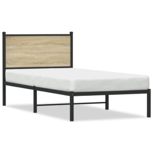 Giroletto senza Materaso in Metallo Rovere Sonoma 90x200 cm