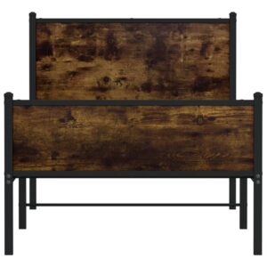 Giroletto senza Materaso in Metallo Rovere Fumo 90x200 cm