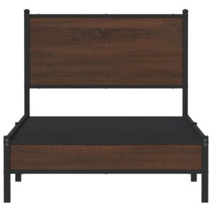 Giroletto senza Materasso in Metallo Rovere Marrone 90x200 cm
