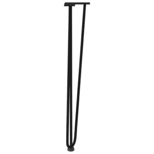 Gambe a forcina per tavoli consolle 4 pz Nero 72 cm Acciaio massiccio