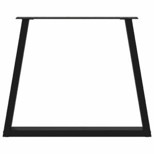 Gambe per Tavolo da Pranzo a V 3 pz Nero 80x(72-73,3)cm Acciaio