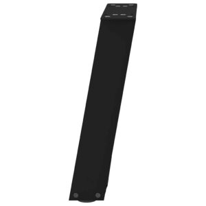 Gambe per Tavolino da Caffè a Forma di U 2 pz Nere 28x(42-43) cm Acciaio