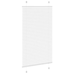 Tenda Plissettata Bianca 75x150 cm Larghezza Tessuto 74,4 cm