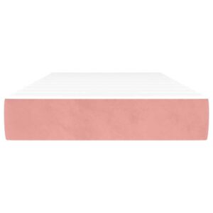 Materasso a Molle Insacchettate Rosa 100x220x20 cm in Velluto