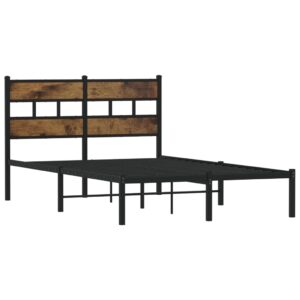 Giroletto senza Materaso in Metallo Rovere Fumo 120x190 cm