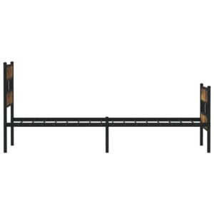 Giroletto senza Materaso in Metallo Rovere Fumo 80x200 cm