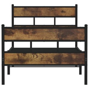 Giroletto senza Materaso in Metallo Rovere Fumo 90x200 cm