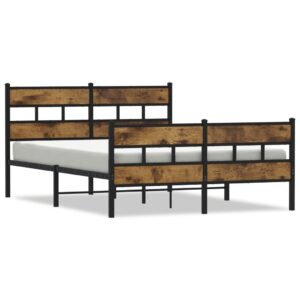 Giroletto senza Materaso in Metallo Rovere Fumo 140x200 cm