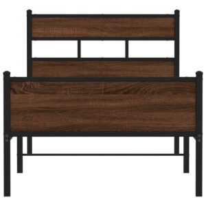 Giroletto senza Materasso Rovere Marrone 90x200cm in Truciolato