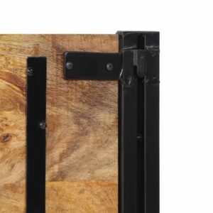 Testiera 200 cm in Legno Massello di Mango e Ferro