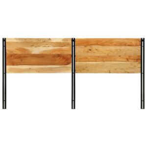 Testiera 200 cm in Legno Massello di Acacia e Ferro