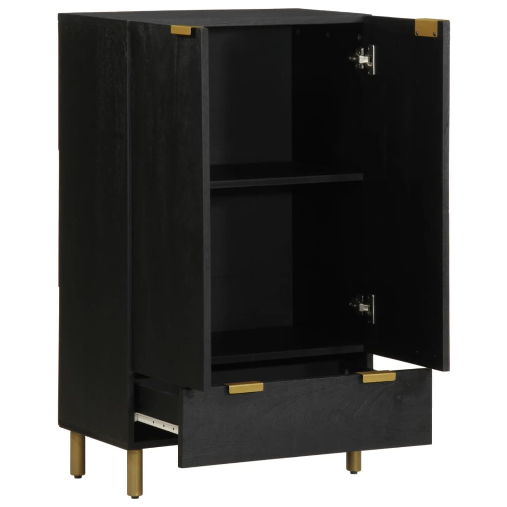 Credenza Nera 60x33x100 cm in Legno Multistrato